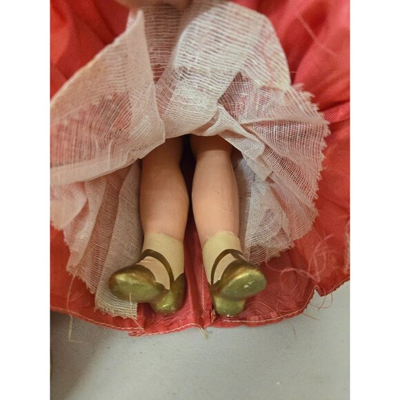 2 Vintage Old Composition Dolls Mexico 16" & 14" & Paper Streamer 12 ft - Picture 12 of 16